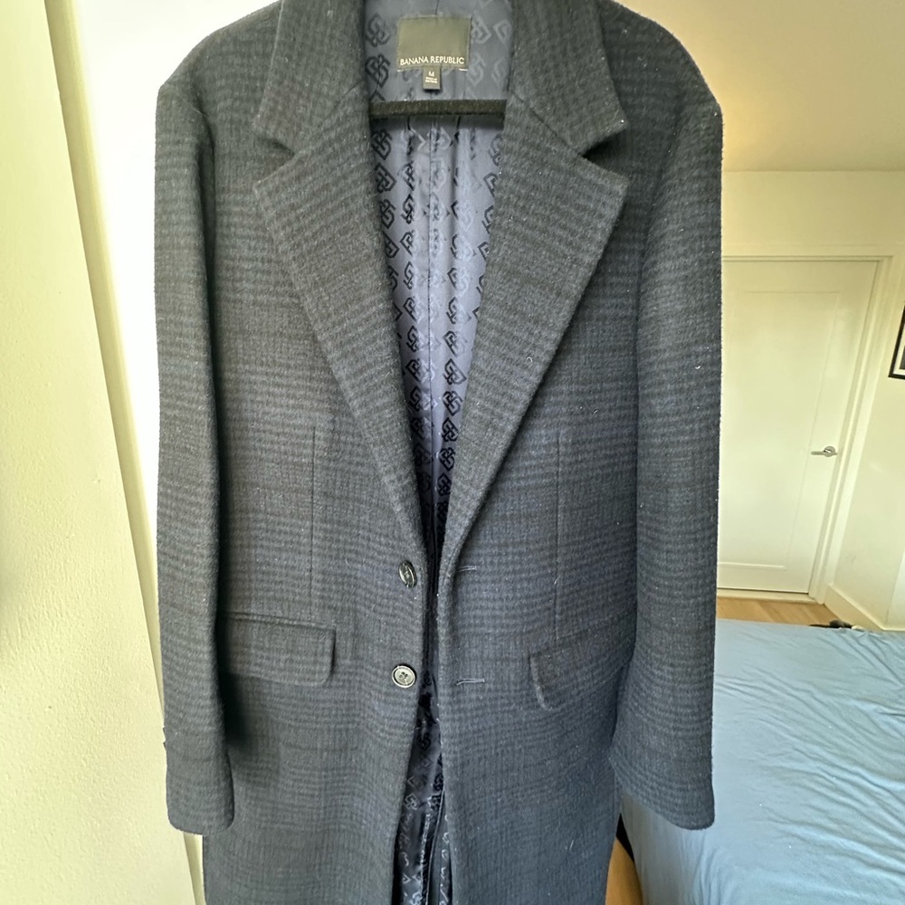 Banana Republic Navy Wool Coat